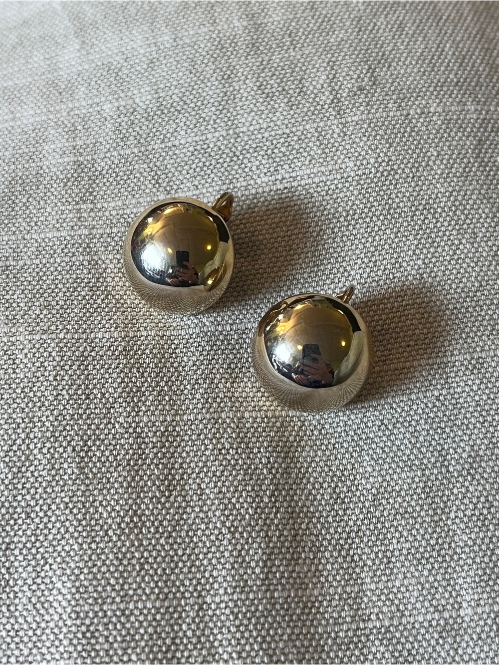 Vintage gold coloured clip on earrings